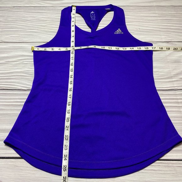 Adidas Blue Twist Back Athletic Racerback Tank Top - Picture 9 of 16